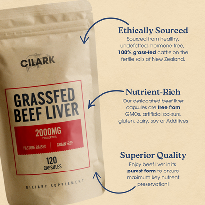 CILARK Grass Fed Beef Liver Capsules